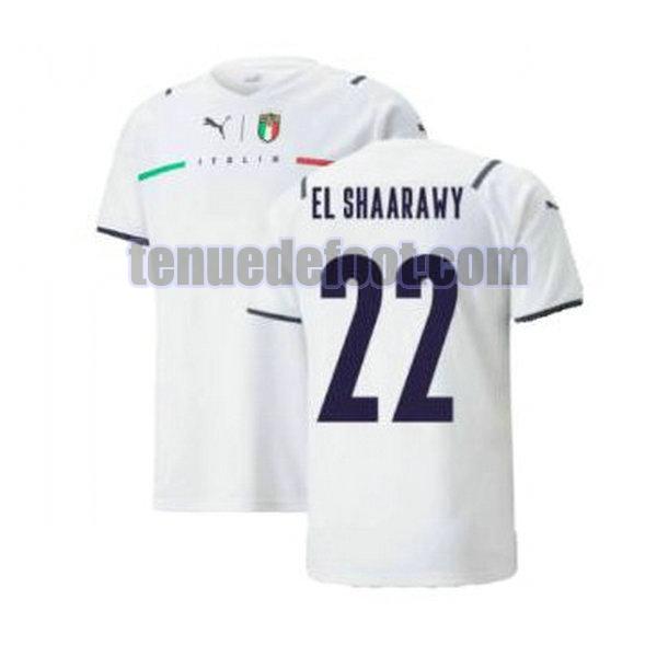 maillot el shaarawy 22 italie 2021 2022 exterieur blanc blanc
