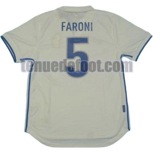 maillot faroni 5 italie coupe du monde 1998 exterieur blanc