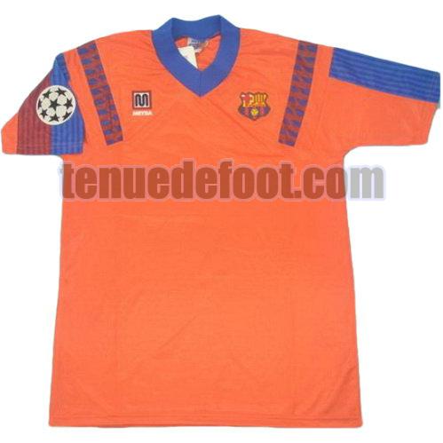 maillot fc barcelone uefa 1992 exterieur manche courte orange
