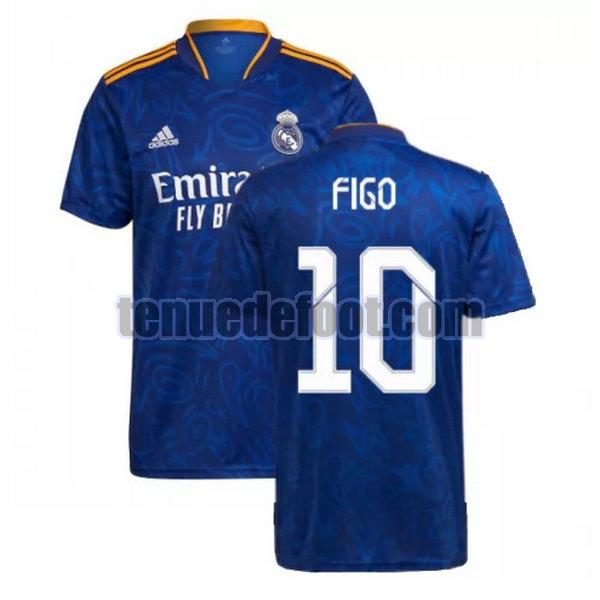 maillot figo 10 real madrid 2021 2022 exterieur bleu bleu