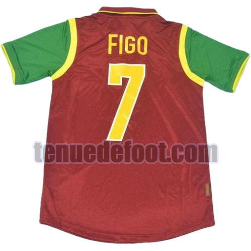 maillot figo 7 portugal coupe du monde 1998 domicile rouge
