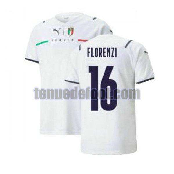 maillot florenzi 16 italie 2021 2022 exterieur blanc blanc