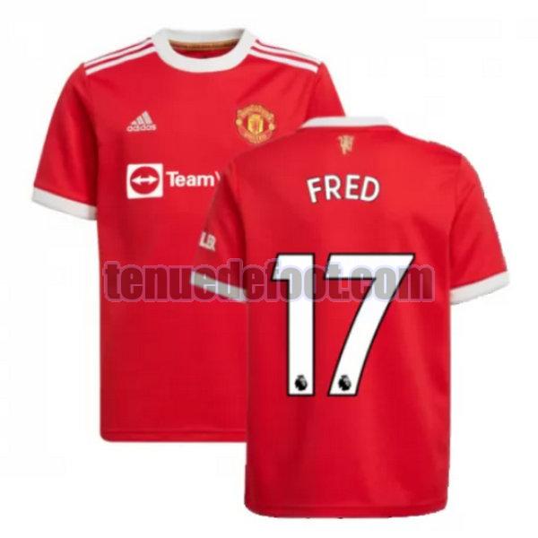 maillot fred 17 manchester united 2021 2022 domicile rouge rouge