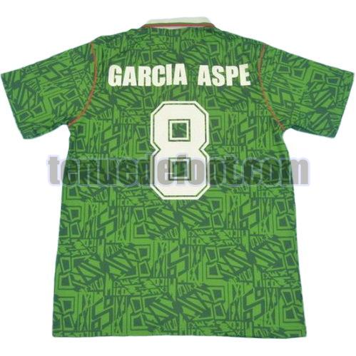 maillot garcia aspe 8 mexique coupe du monde 1994 domicile vert