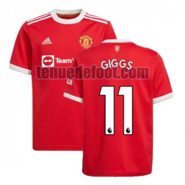 maillot giggs 11.jpg manchester united 2021 2022 domicile rouge rouge