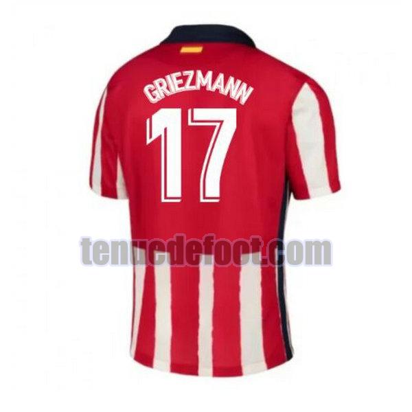 maillot griezmann 17 atletico madrid 2020-2021 domicile rouge