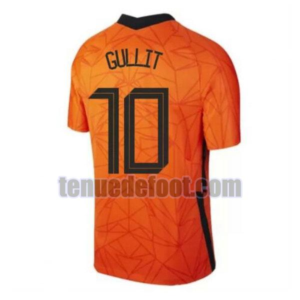 maillot gullit 10 hollande 2020 domicile orange