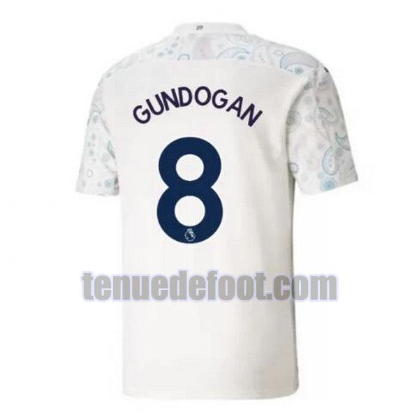 maillot gundogan 8 manchester city 2020-2021 troisième blanc