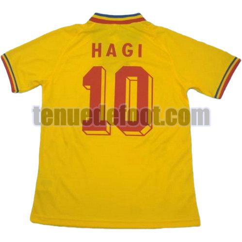 maillot hagi 10 roumanie coupe du monde 1994 domicile jaune