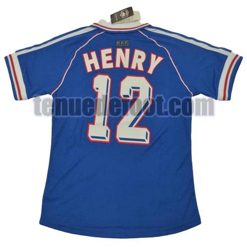 maillot henry 12 france coupe du monde 1998 domicile bleu