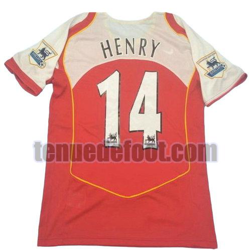 maillot henry 14 arsenal 2004-2005 domicile rouge
