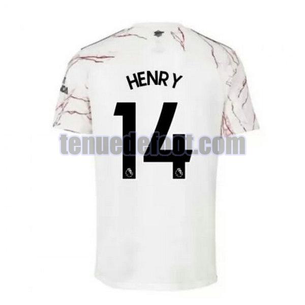 maillot henry 14 arsenal 2020-2021 exterieur blanc