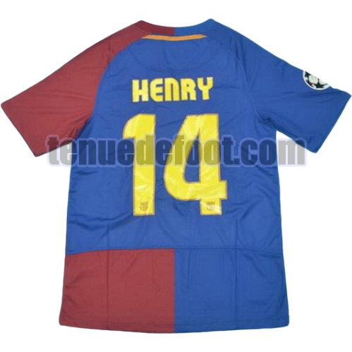 maillot henry 14 fc barcelone 2008-2009 domicile rouge bleu