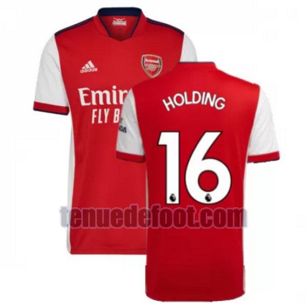 maillot holding 16 arsenal 2021 2022 domicile rouge rouge