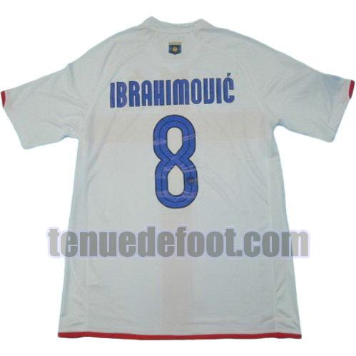 maillot ibrahimouic 8 inter milan 2007-2008 exterieur blanc
