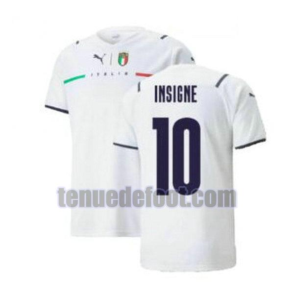 maillot insigne 10 italie 2021 2022 exterieur blanc blanc