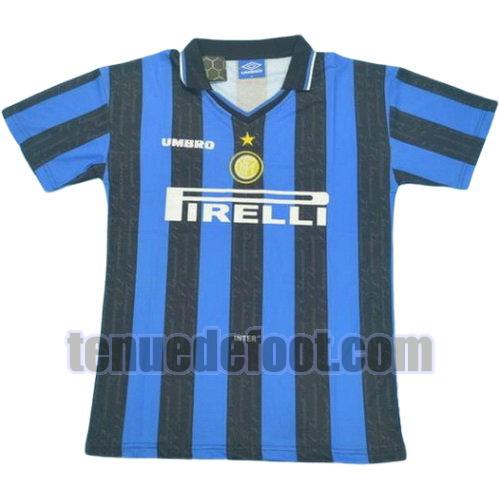 maillot inter milan 1997-1998 domicile manche courte bleu