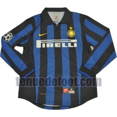 maillot inter milan 1998-1999 domicile manche longue bleu