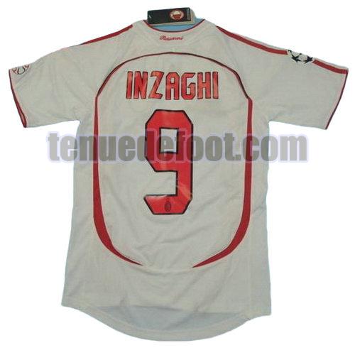 maillot inzaghi 9 ac milan 2006-2007 exterieur blanc