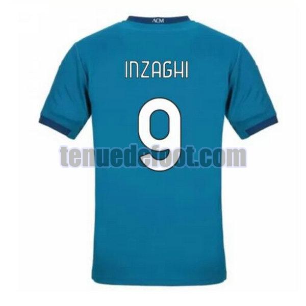 maillot inzaghi 9 ac milan 2020-2021 troisième bleu