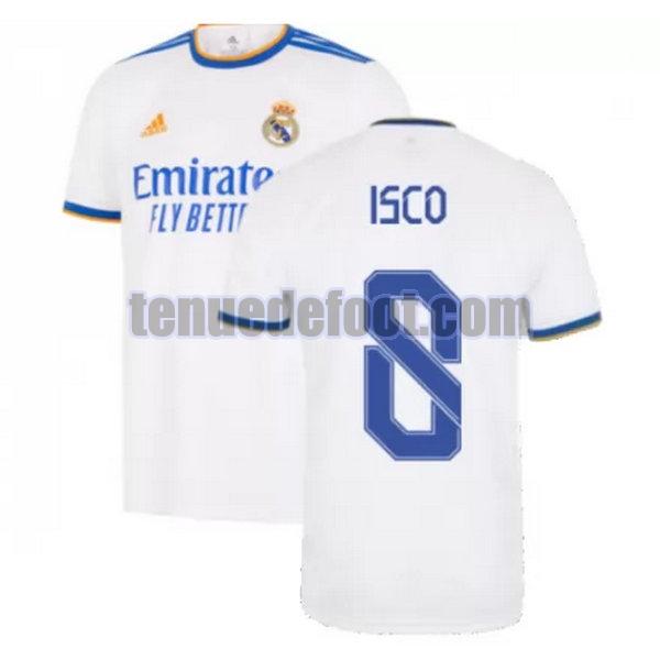 maillot isco 8 real madrid 2021 2022 domicile blanc blanc