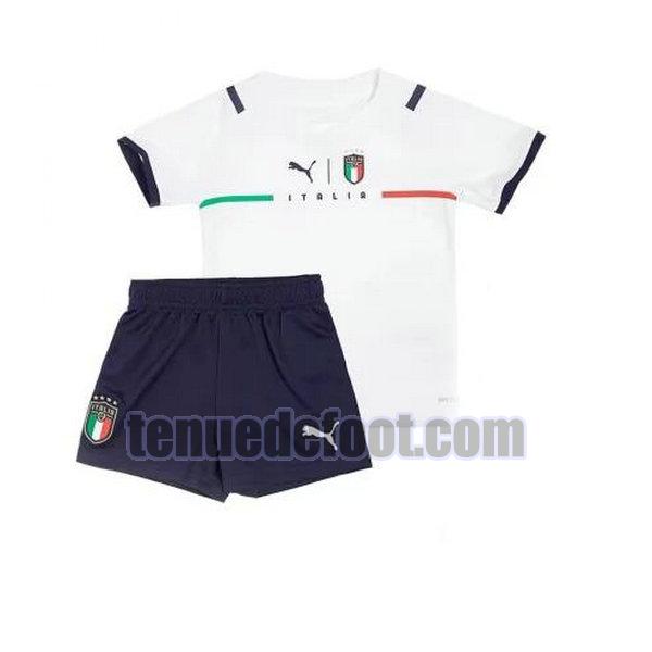 maillot italie 2021 2022 exterieur enfants blanc blanc