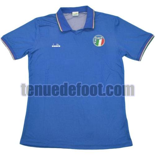 maillot italie coupe du monde 1990 domicile manche courte bleu