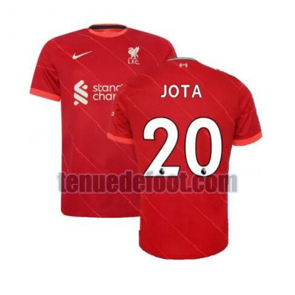 maillot jota 20 liverpool 2021 2022 domicile rouge rouge