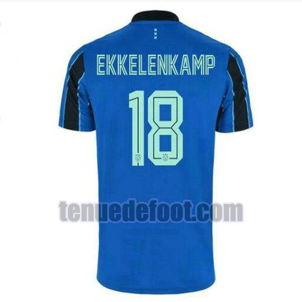 maillot jurgen ekkelenkamp 18 afc ajax 2021 2022 exterieur bleu bleu