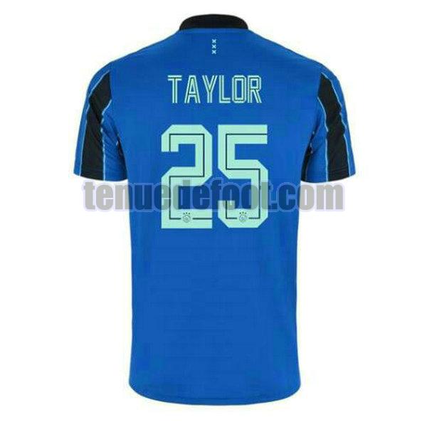 maillot kenneth taylor 25 afc ajax 2021 2022 exterieur bleu bleu