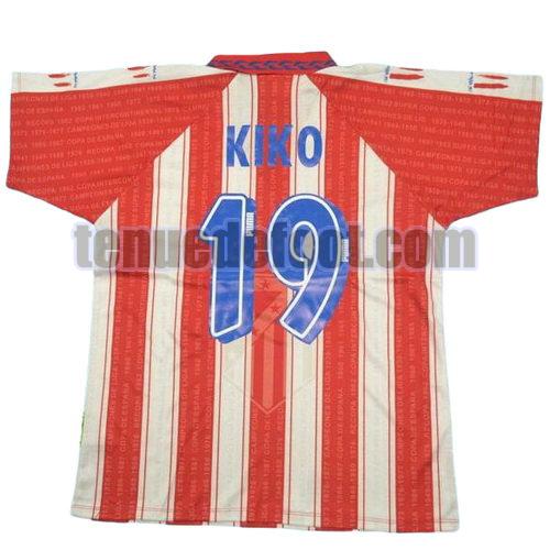 maillot kiko 19 atlético de madrid 1995-1996 domicile rouge blanc
