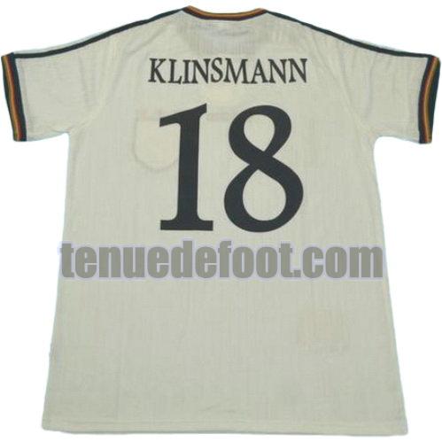 maillot klinsmann 18 allemagne 1996 domicile blanc