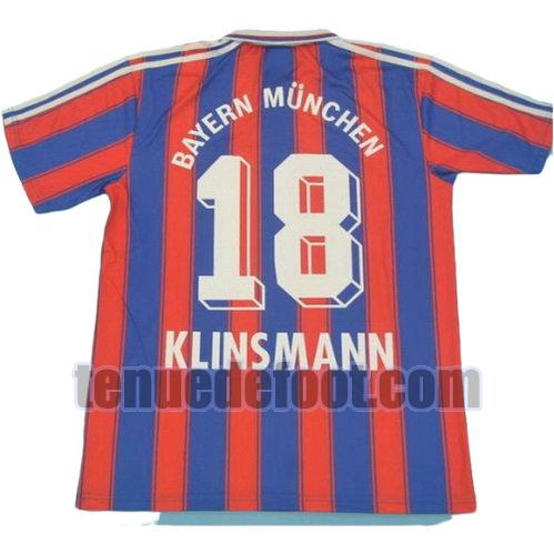 maillot klinsmann 18 bayern munich 1995-1997 domicile rouge