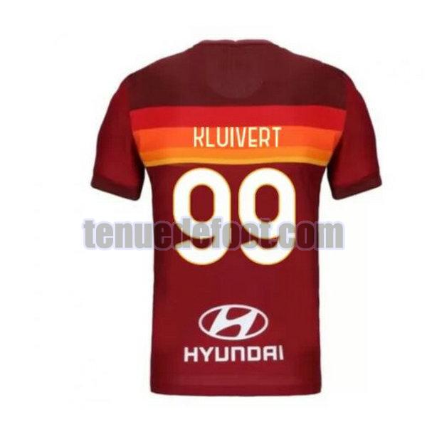 maillot kluivert 99 as rome 2020-2021 priemra rouge