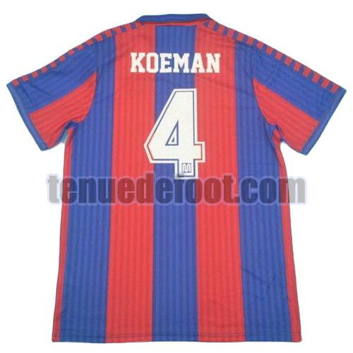 maillot koeman 4 fc barcelone 1991-1992 domicile rouge bleu