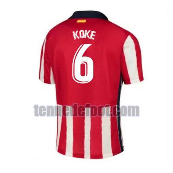 maillot koke 6 atletico madrid 2020-2021 domicile rouge