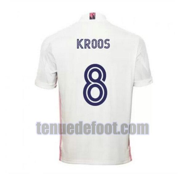 maillot kroos 8 real madrid 2020-2021 domicile blanc