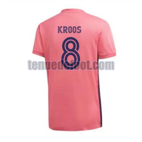 maillot kroos 8 real madrid 2020-2021 exterieur rose