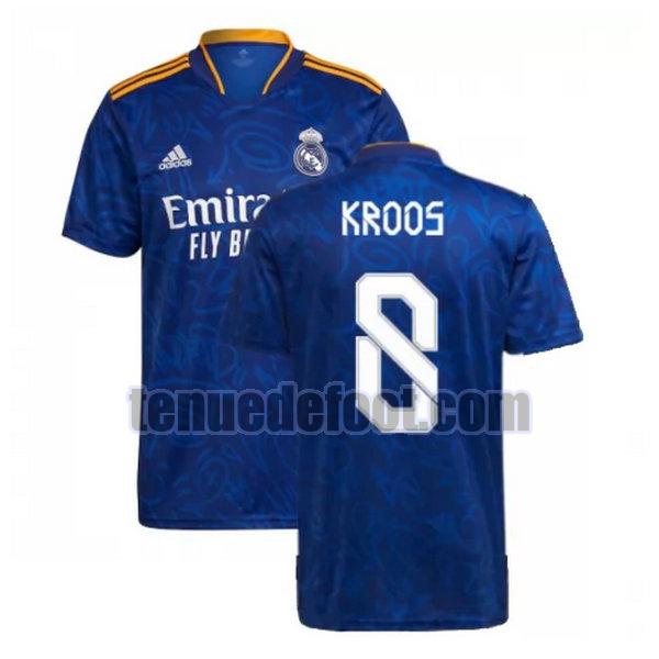 maillot kroos 8 real madrid 2021 2022 exterieur bleu bleu