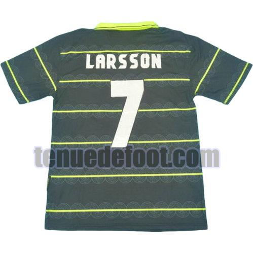 maillot larsson 7 celtic glasgow 1996-1997 exterieur noir