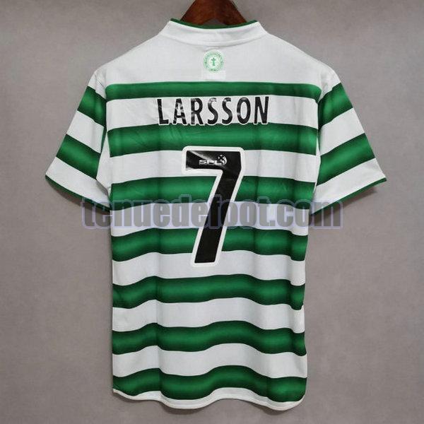 maillot larsson 7 celtic glasgow 2003-2004 domicile vert vert