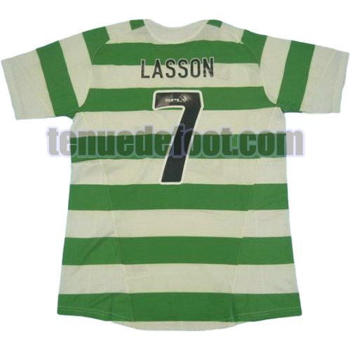 maillot lasson 7 celtic glasgow 2005-2006 domicile vert blanc