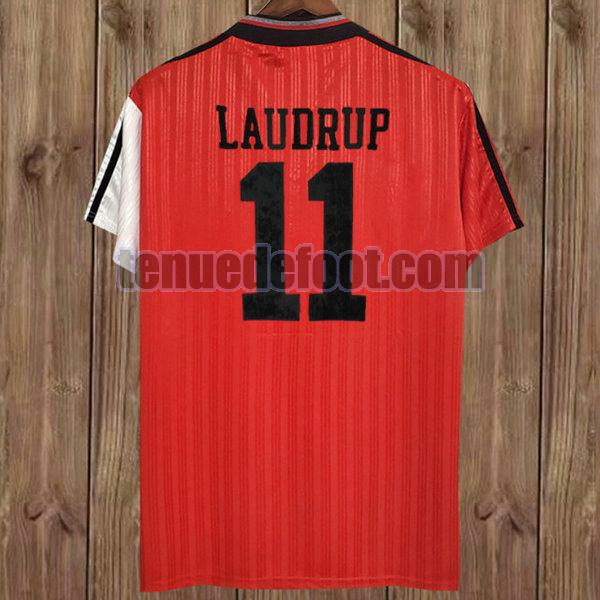 maillot laudrup 11 glasgow rangers 1995-1996 exterieur rouge rouge