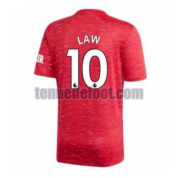 maillot law 10 manchester united 2020-2021 domicile rouge