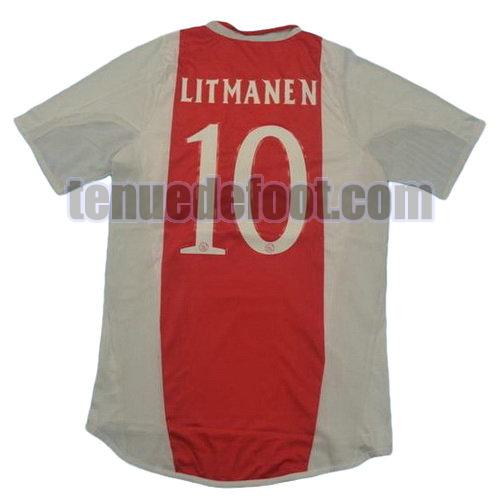 maillot litmanen 10 ajax amsterdam 2004-2005 domicile rouge