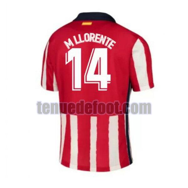 maillot m llorente 14 atletico madrid 2020-2021 domicile rouge