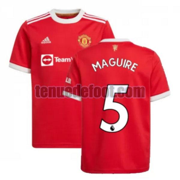 maillot maguire 5 manchester united 2021 2022 domicile rouge rouge