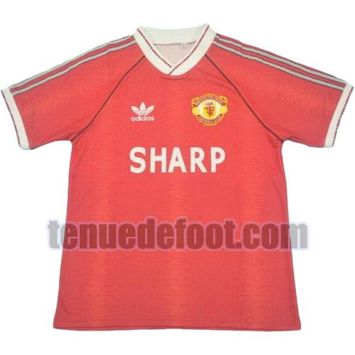 maillot manchester united 1990-1992 domicile manche courte rouge