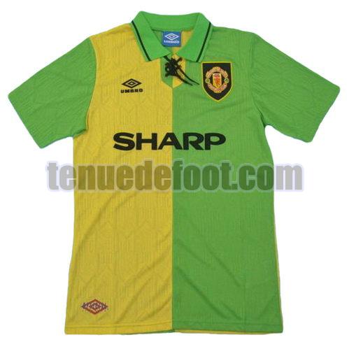 maillot manchester united 1992-1994 exterieur manche courte vert