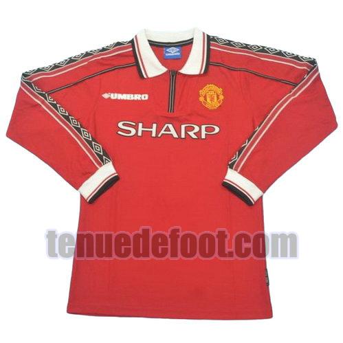 maillot manchester united 1998-2000 domicile manche longue rouge
